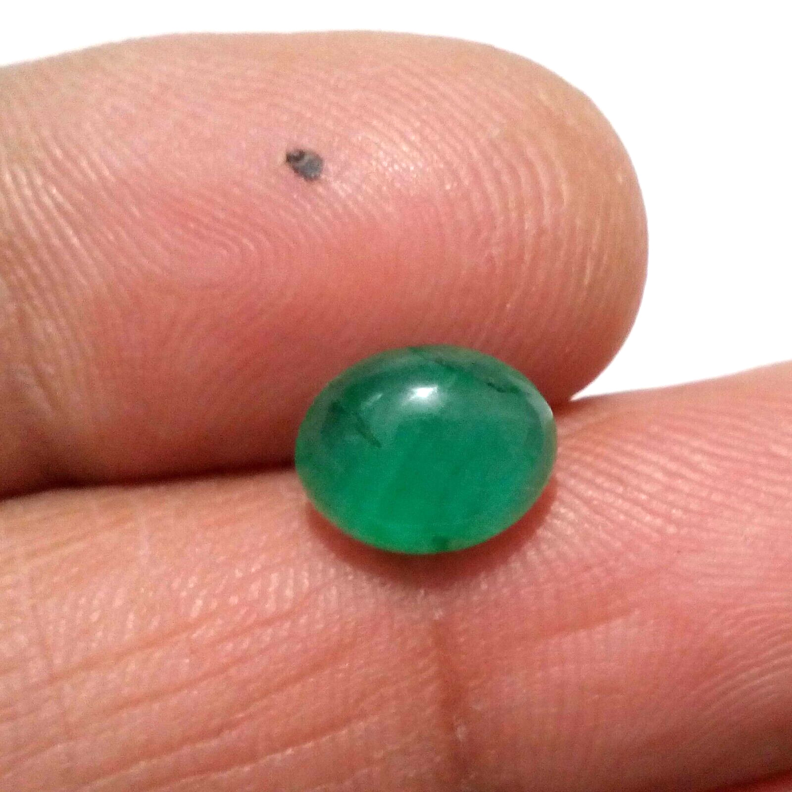 2.60 Crt Excellent Top Green Zambian Emerald Oval Shape Cabochon Loose Gemstone
