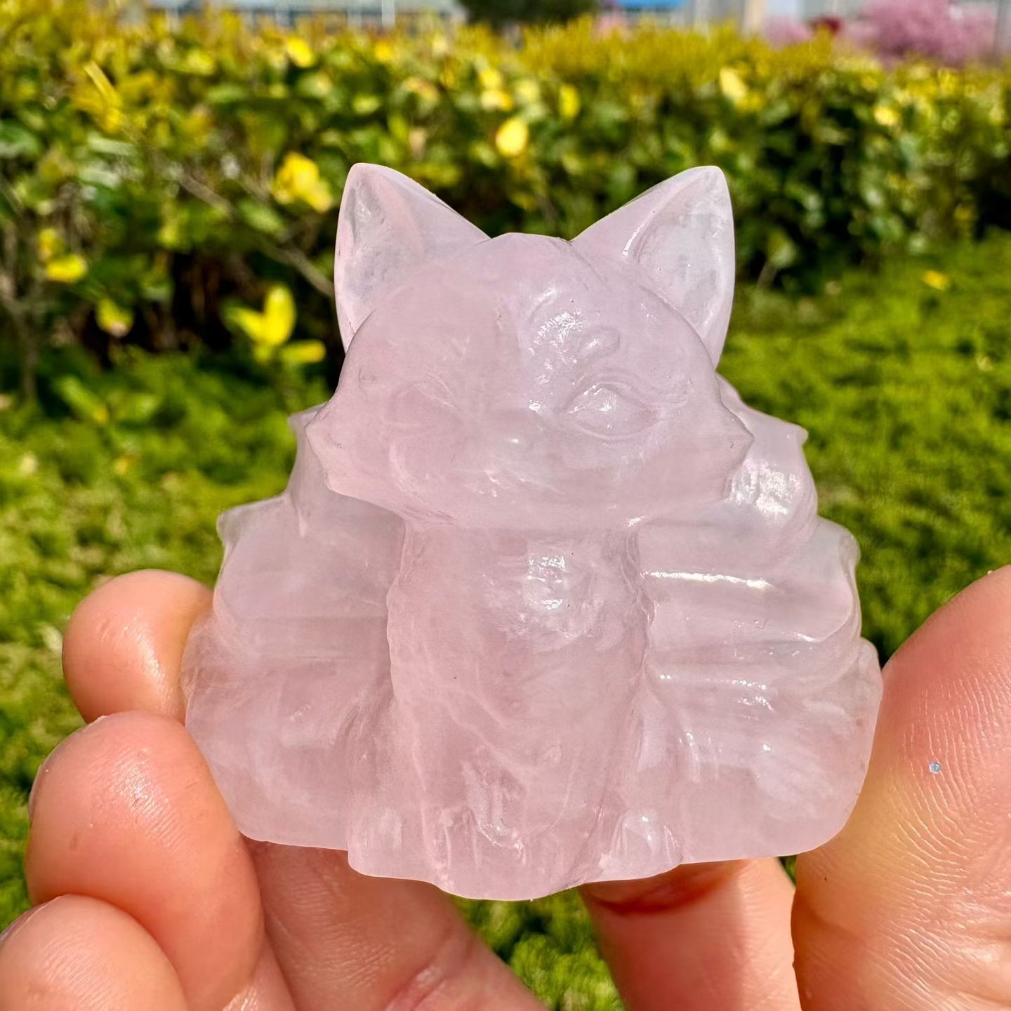 1pc Natural Mixed Fox Quartz Carved Skull Crystal Reiki Healing Gift Decor