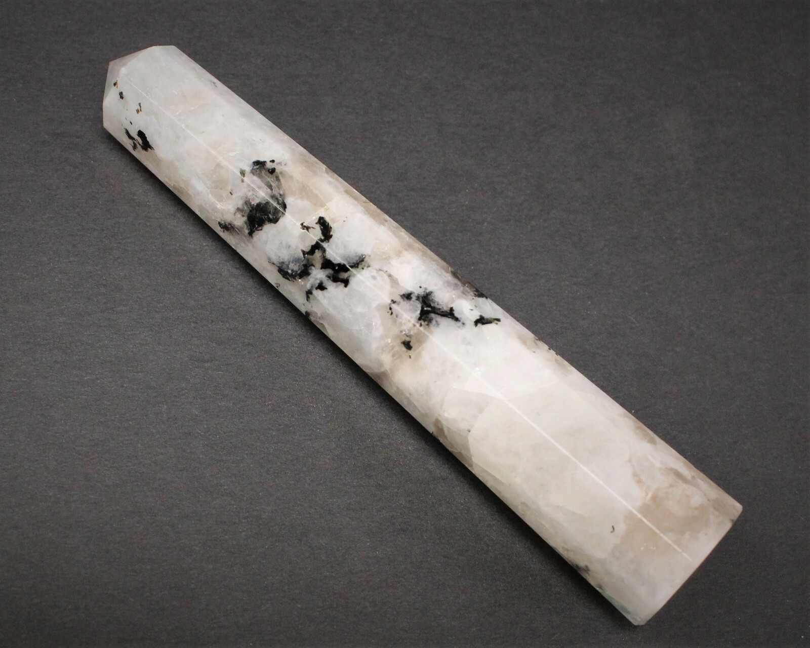 Rainbow Moonstone Obelisk (6-Sided, ‘A’ Grade, Moonstone Crystal Tower, Point)