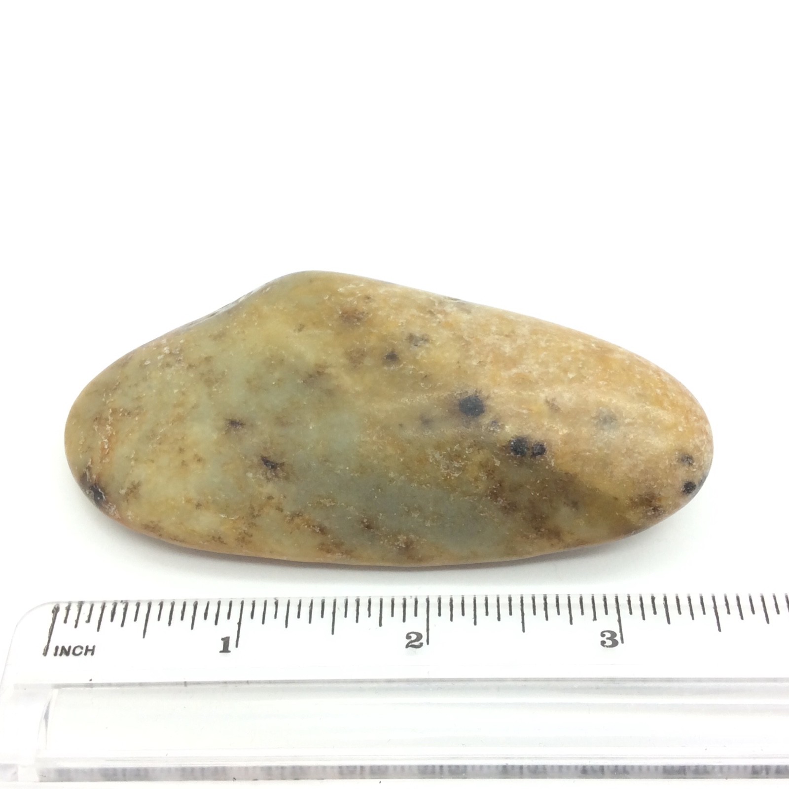 Hotan Jade Pebble Green Brown Nephrite Jade Stone Specimen Hetian China #22