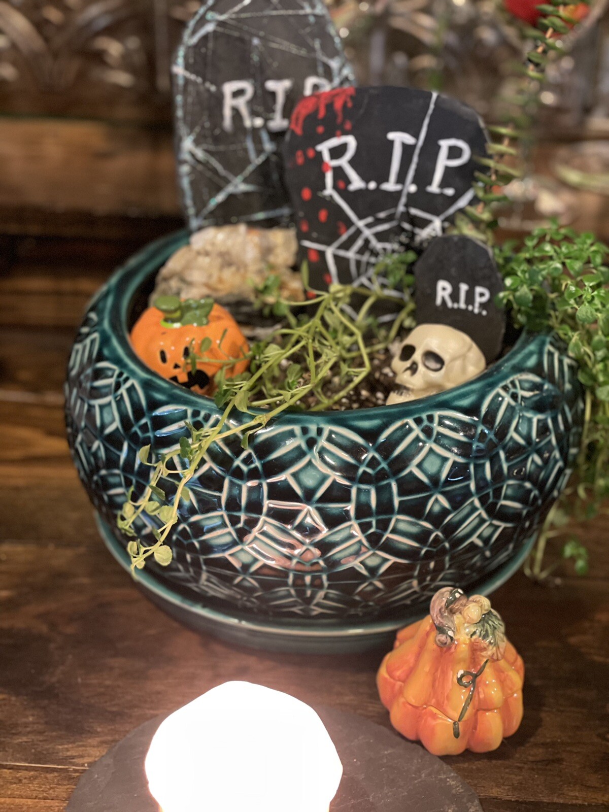 Halloween Crafts! Three Small Slate Tombstones For Kids Crafts And Decor