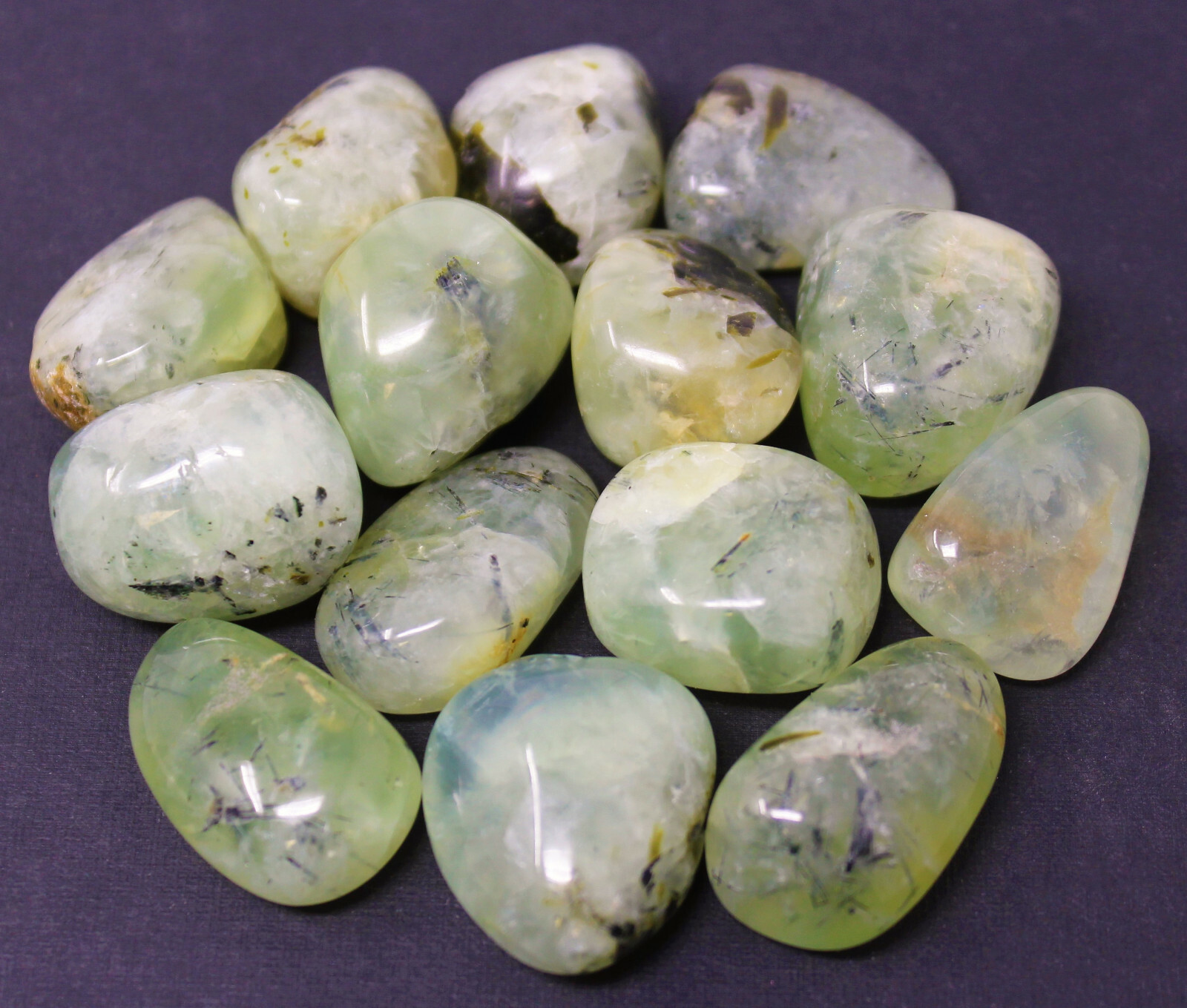 1/4 lb Prehnite with Epidote Tumbled Stones (Crystal Healing Reiki) 4 oz
