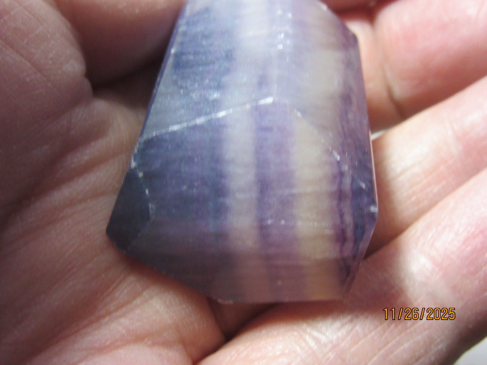 Polished Purple Fluorite 1 7/8 Inch Point Collectible PPFPC-1.8