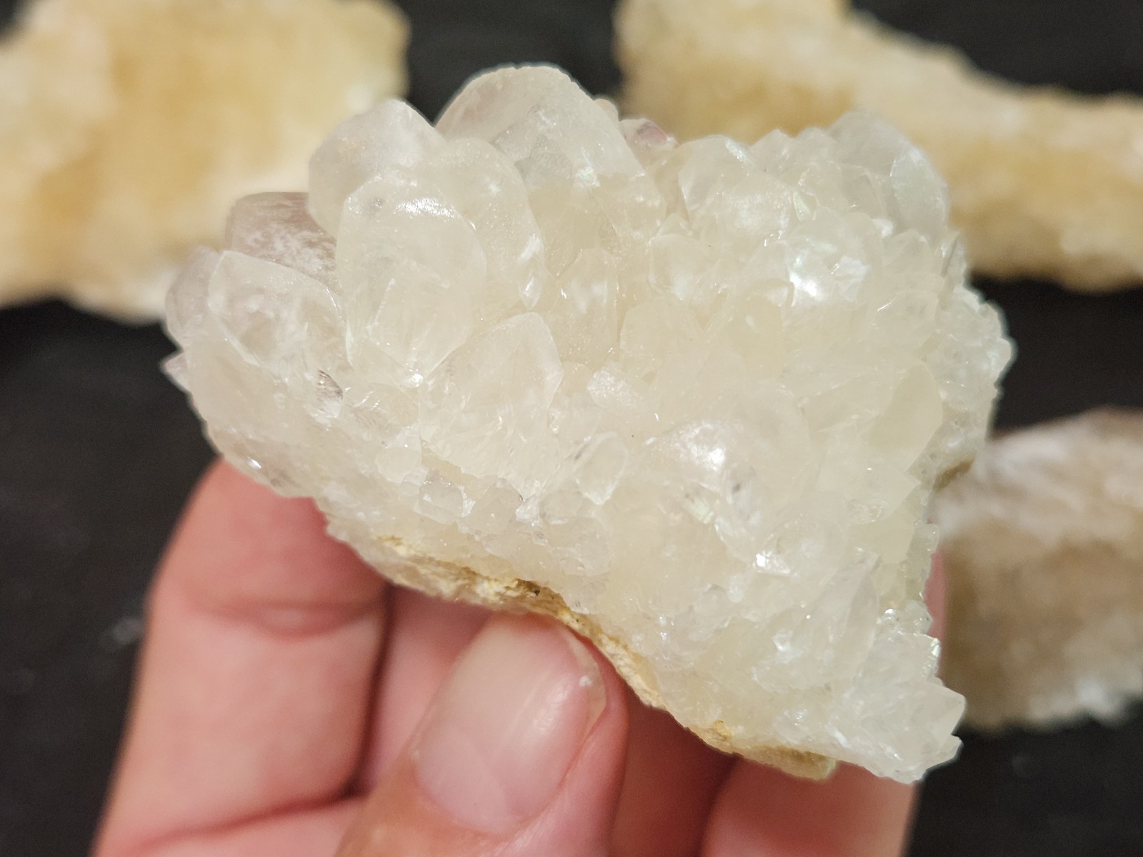Calcite Crystal Collection 5 pieces from Florida LOT Honey Clusters UV Mineral