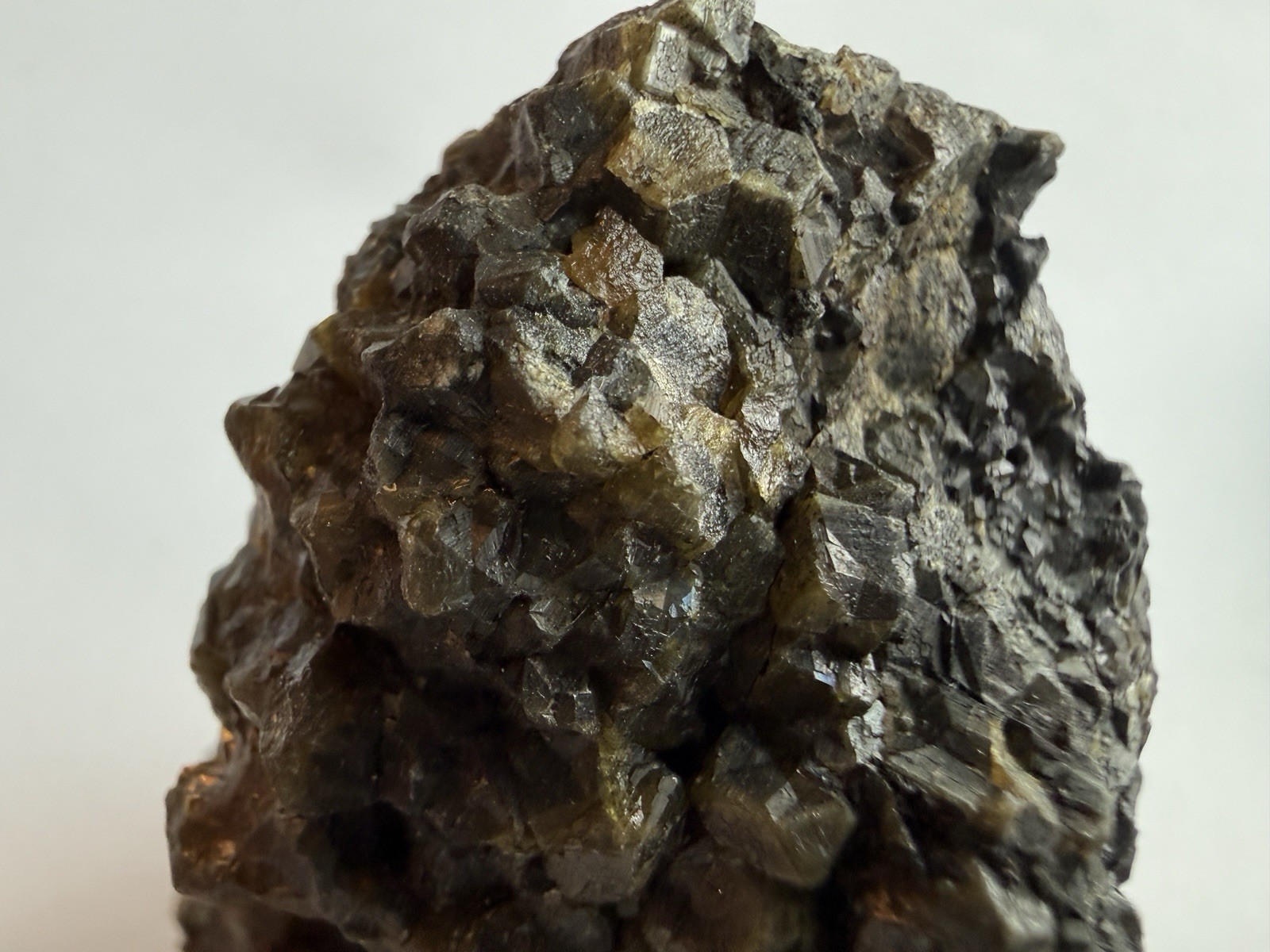 Natural Andradite Garnet Crystal Cluster 224g Olive Brown Mineral Specimen