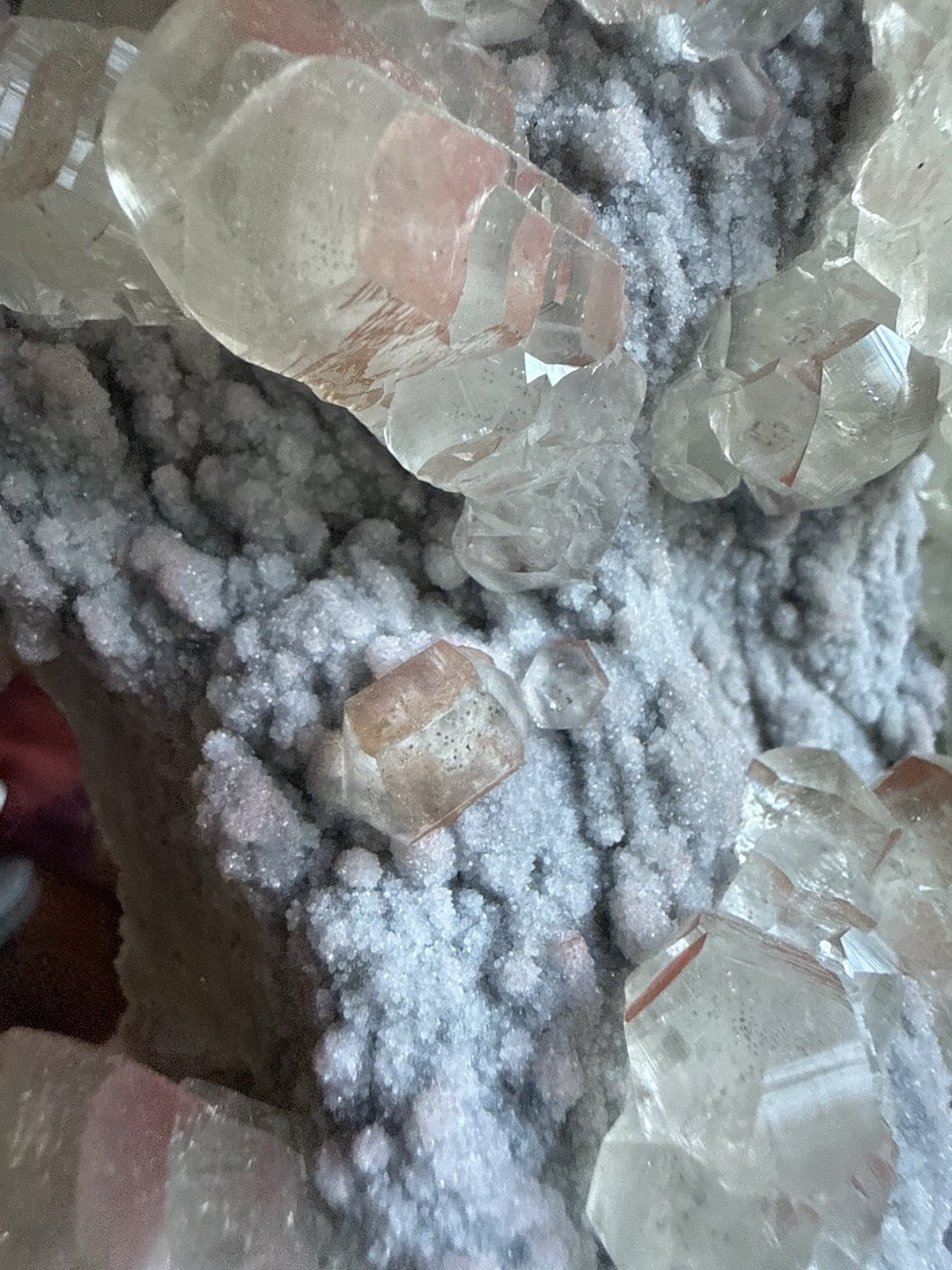 Stunning Collectors Red Benz Calcite Crystal Specimen w/Acrylic Stand 4.8lb