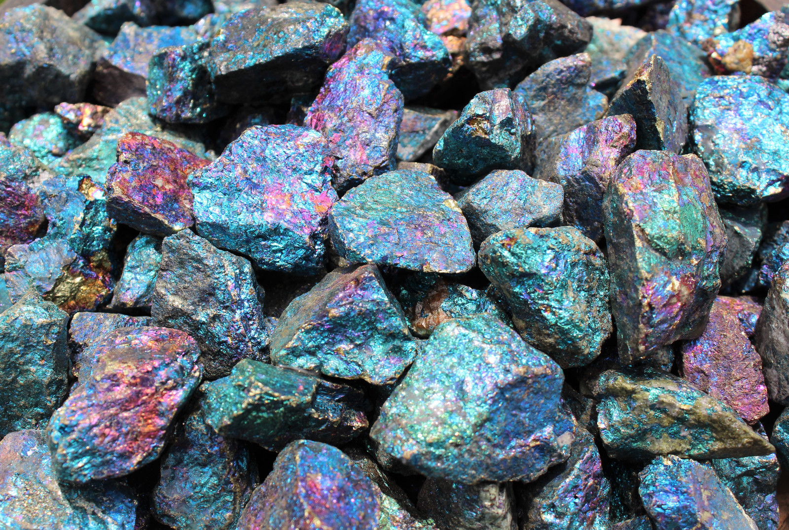 2 lb Bulk Lot Raw Rough Chalcopyrite Gemstone Stone (Peacock Ore Reiki)