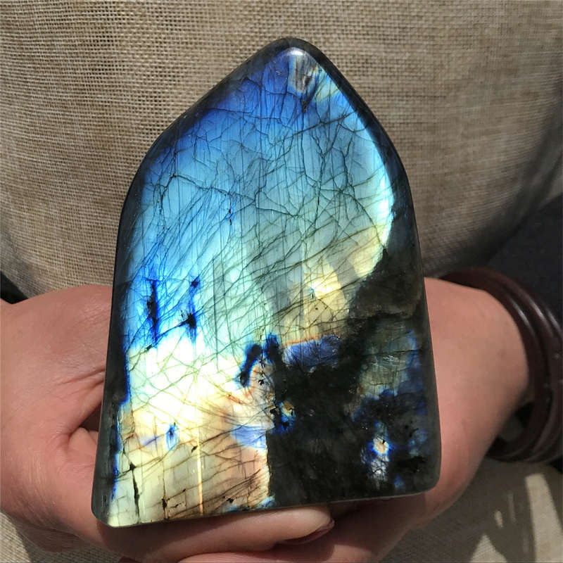 1.03kg Natural Labradorite Quartz Crystal Spectrolite Mineral Reiki healing
