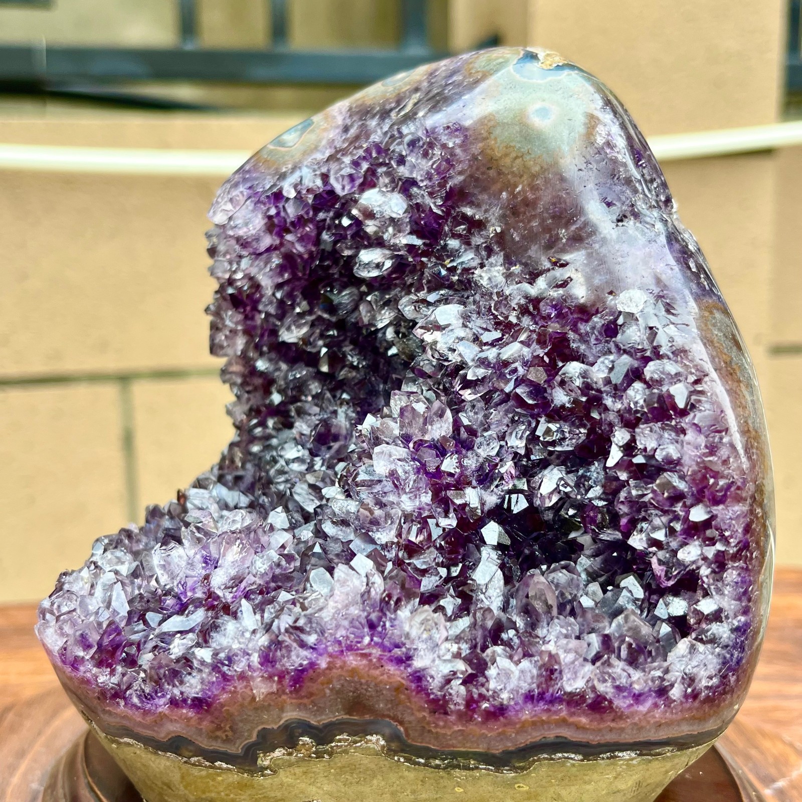 6.71LB Natural amethyst, quartz ore body Uruguayan amethyst crystal block