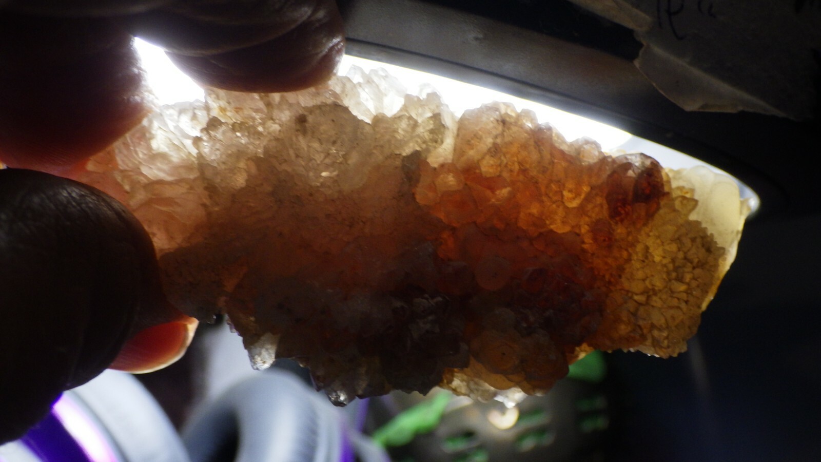 2 7/8X 1 7/16X7/8 crystal pendant chime wall hanging art piece 1.8oz rootbeer
