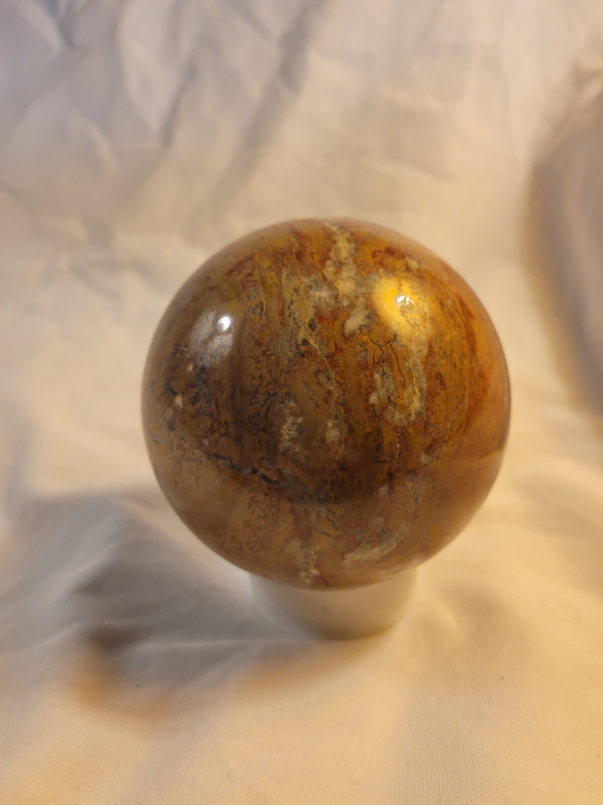 Polished marble ball sphere orb 4″