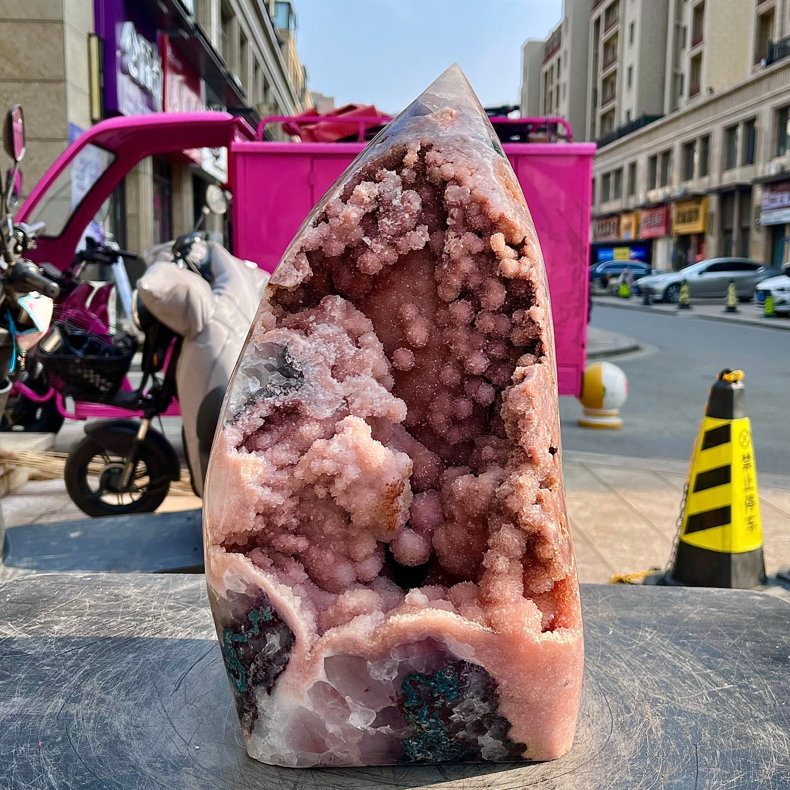 39.08LB Rare and Beautiful Pink Purple Sparkling Home Decoration Specimen
