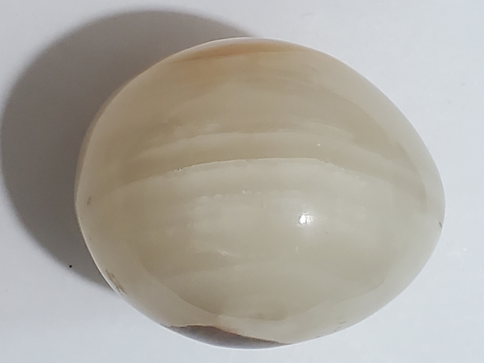62G 33mm 1 5/16″ Natural Amethyst Quartz Onyx Marble Crystal Egg Mineral w/stand