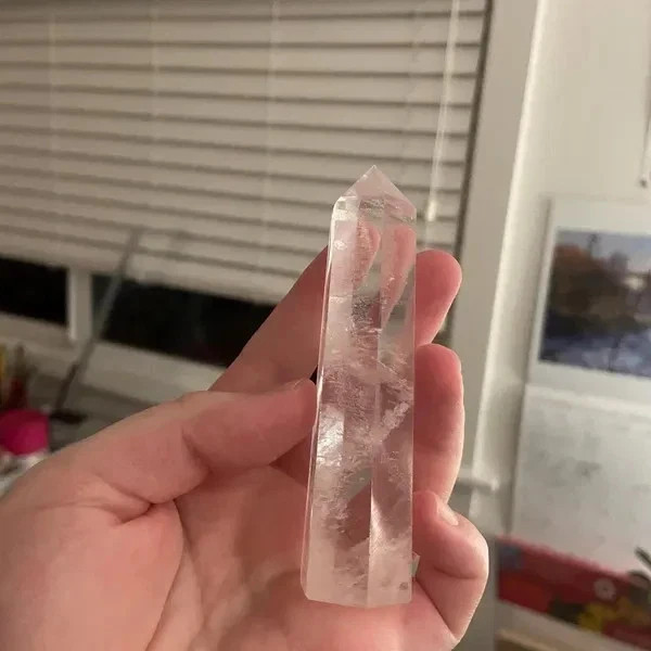 Natural Clear Quartz Crystal Tower Obelisk Reiki Healing Mineral Specimen Decor
