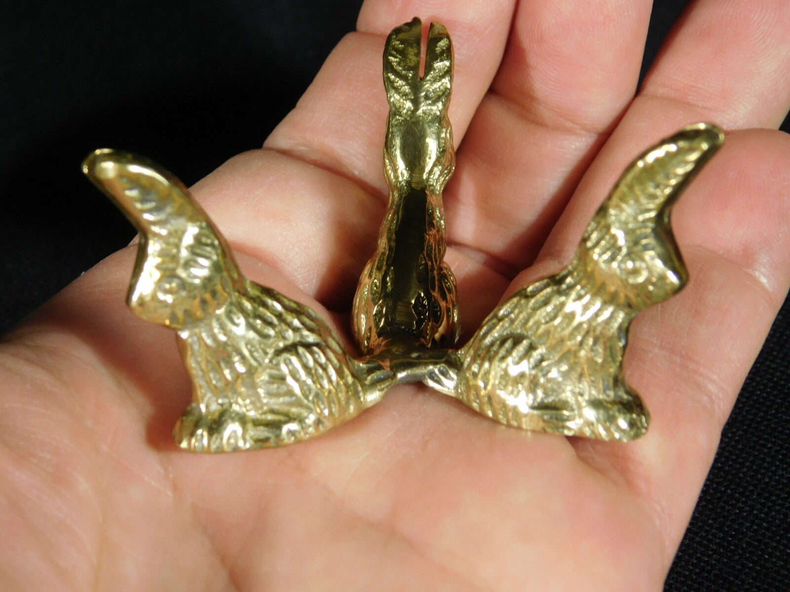 Sphere Display Stand Brass / Gold Color Rabbit Design Medium Size