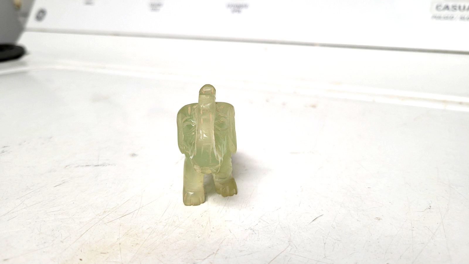 41g Citrine Quartz Mini Elephant Carving 1 1/2” x 2 1/4”