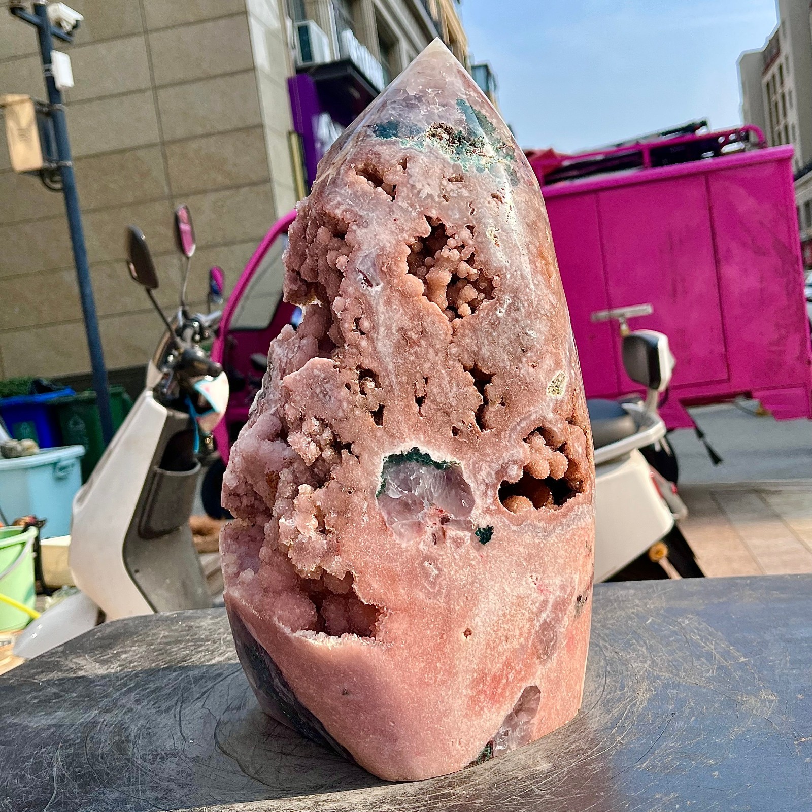 39.08LB Rare and Beautiful Pink Purple Sparkling Home Decoration Specimen