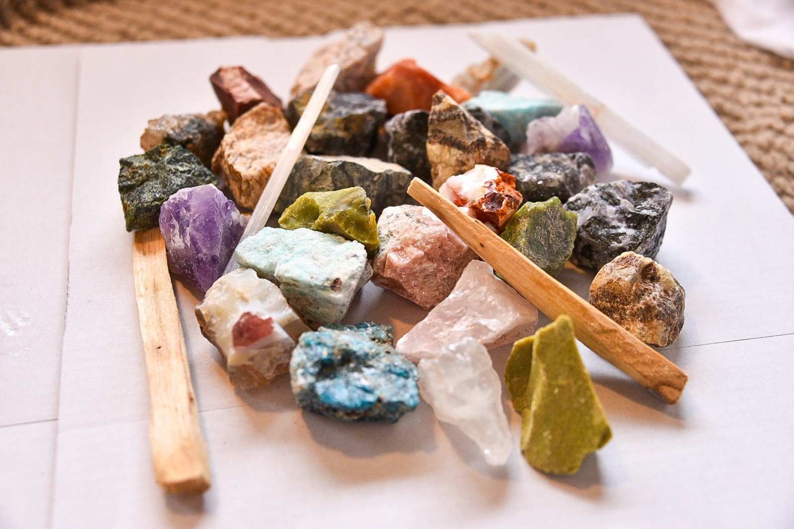 MEDIUM Mixed Mystery Crystal Box, Raw Crystals, Tumbled Crystals, Rocks