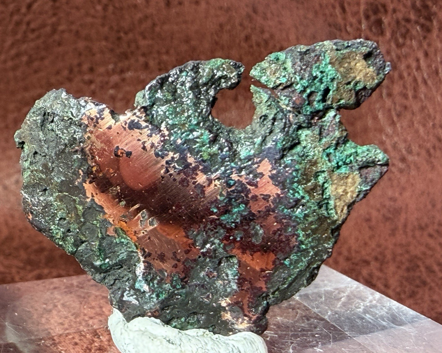 Natural Oxidized Green Glacial Float Copper with Buffed Finish, Michigan 12g