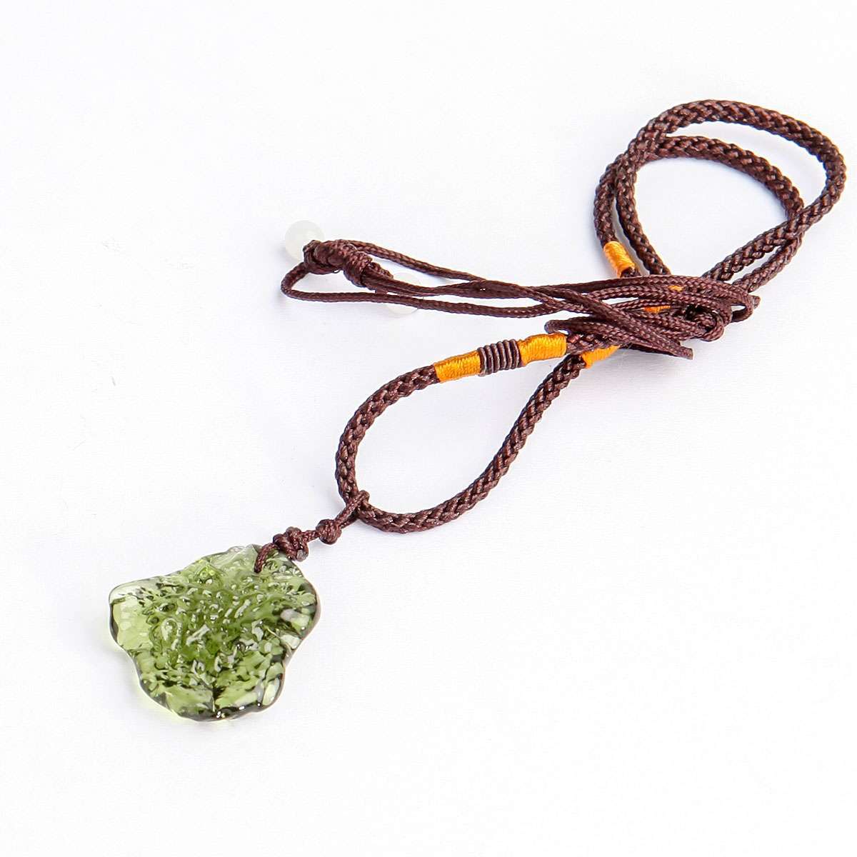 Natural Czech Moldavite Meteorite Impact Pendant Necklace Chakra Healing Green