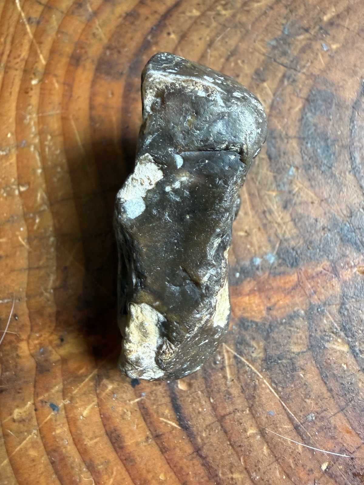 Natural Black & Tan Rock Mineral Specimen Display Piece, Dark Brown Rough Stone
