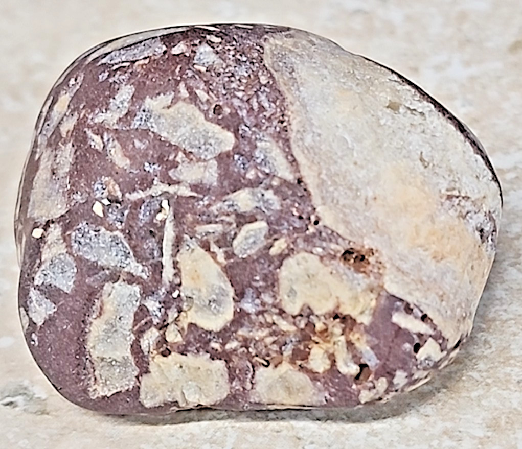Michigan Pudding Stone| Rough Tumbled Conglomerate 1.2 Ounce 1-1/4 Inch