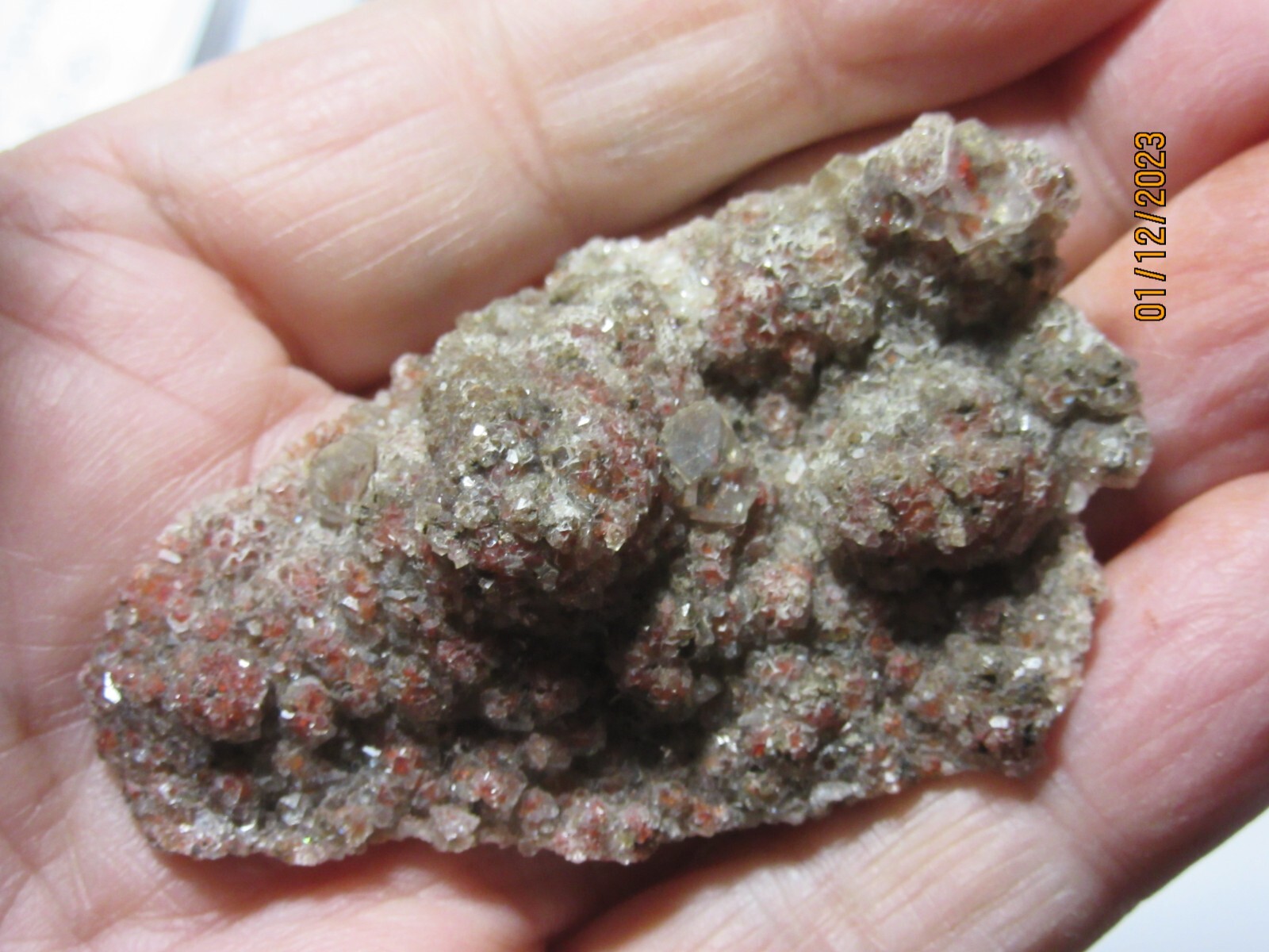Natural Red Quartz Crystal CLUSTER 2 3/8″ Rough Collectible Reiki RQCCC-2