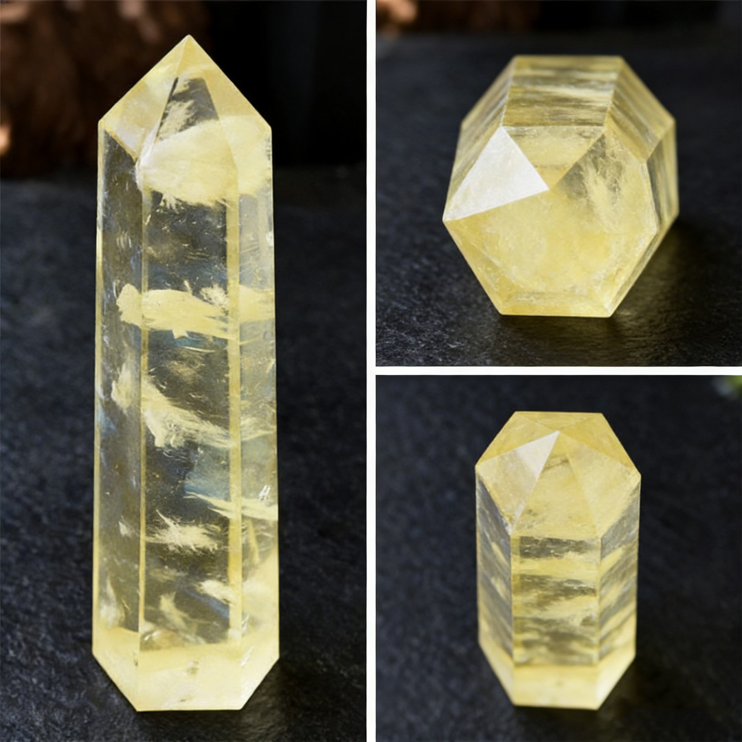 Large Natural Citrine Quartz Healing Big Crystal Jumbo Tower Point Wand Obelisk