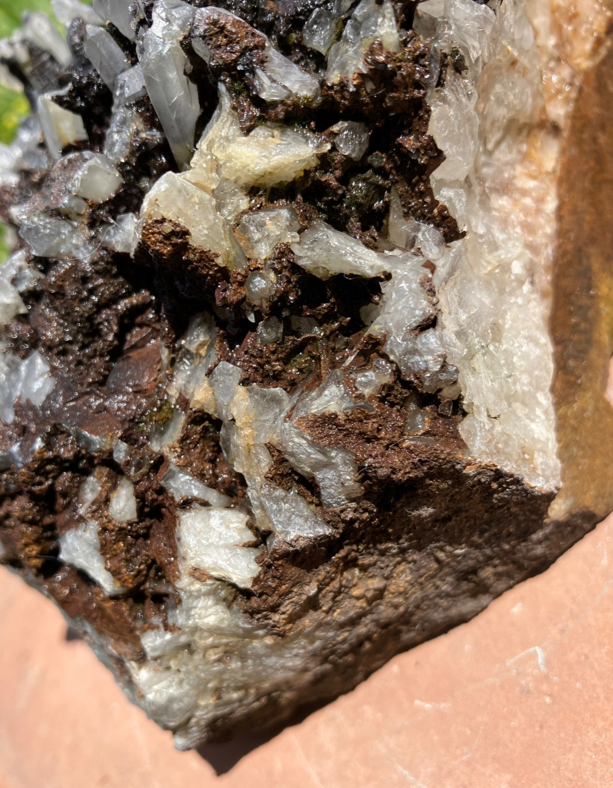 Quartz with Sphalerite & Hematite Crystal Cluster Cabinet Specimen – 4 lbs 9 oz