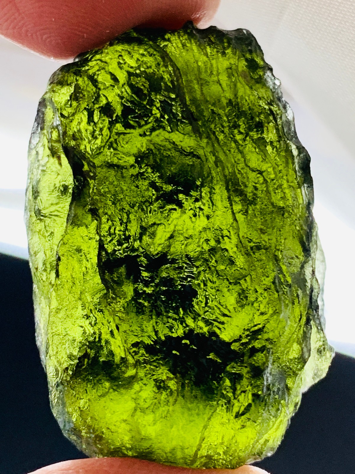 TOP Moldavite Raw Moldavite Crystal from Czech Republic PICcertificate 82CT