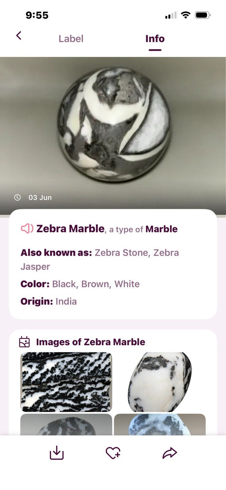 Zebra Marble/Zebra Jasper/Zebra Stone Crystal Sphere Polished Ball 3″
