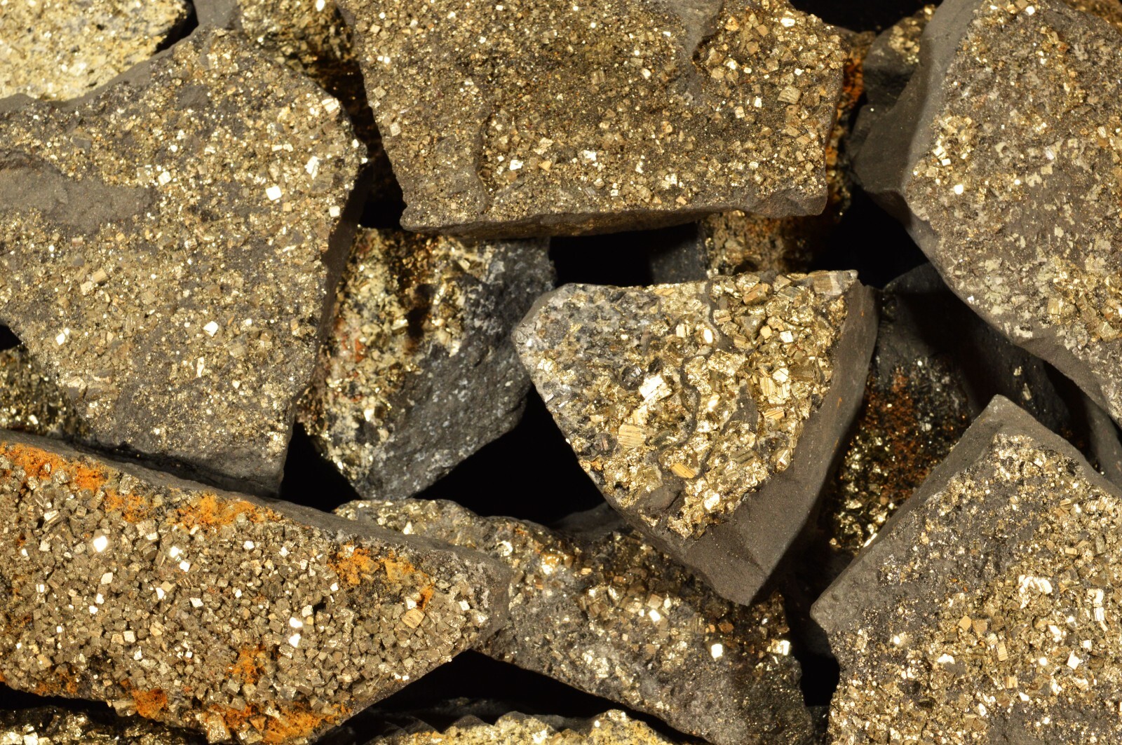 PYRITE On SHUNGITE 3″ 2-4 Oz Rock Mineral Specimen Root Chakra Healing Crystal