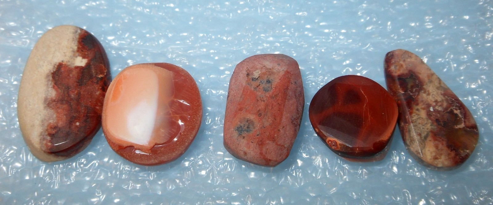 5 pieces of Mexican Fire Opal Lapidary Rough 46.65tcw Freeform