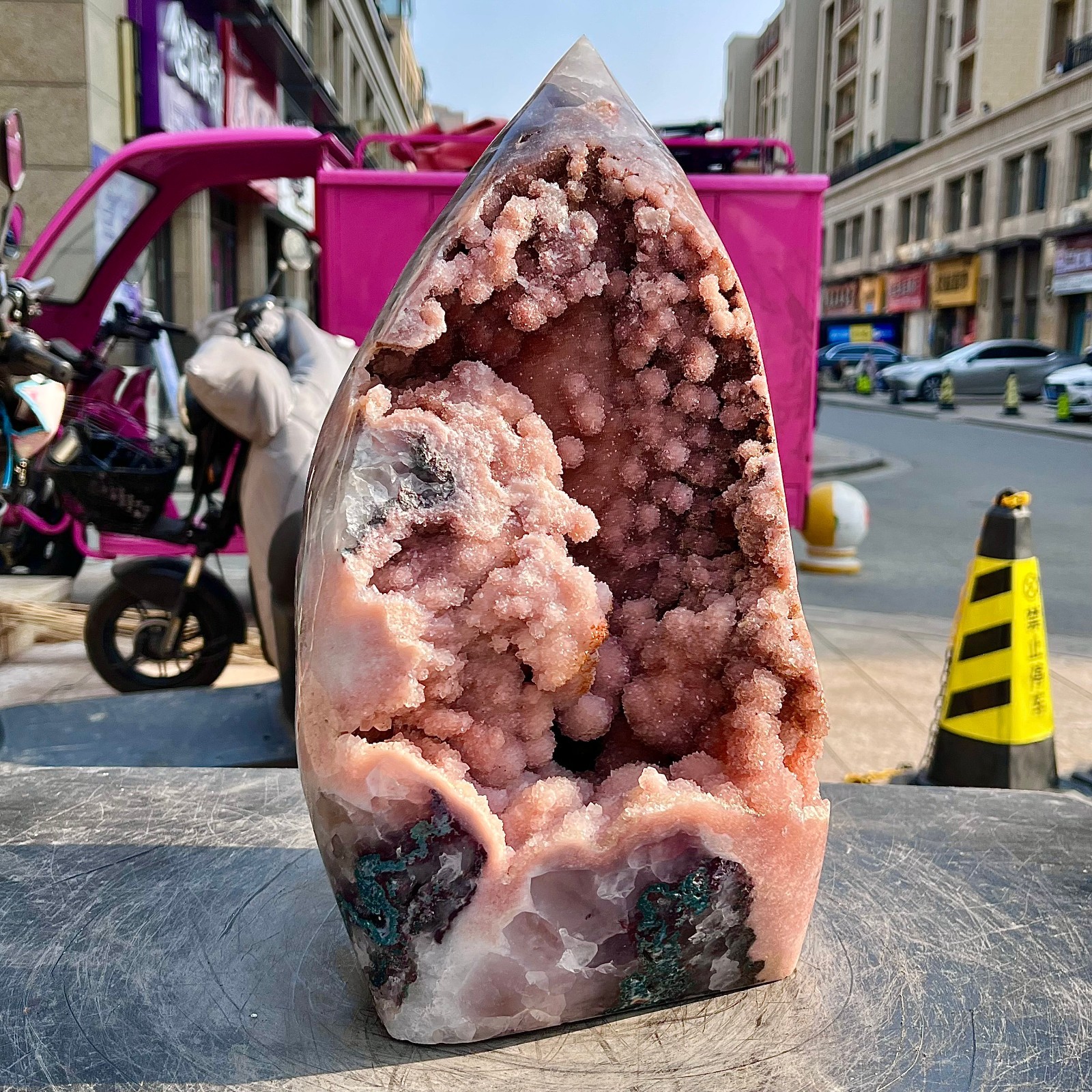 39.08LB Rare and Beautiful Pink Purple Sparkling Home Decoration Specimen