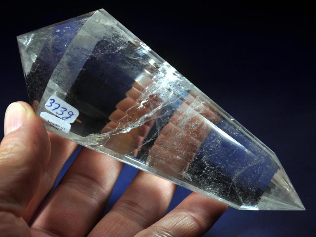 24 Sided 5.25″ Vogel Inspired Clear Quartz DT Crystal Wand, Brazil! VQ108