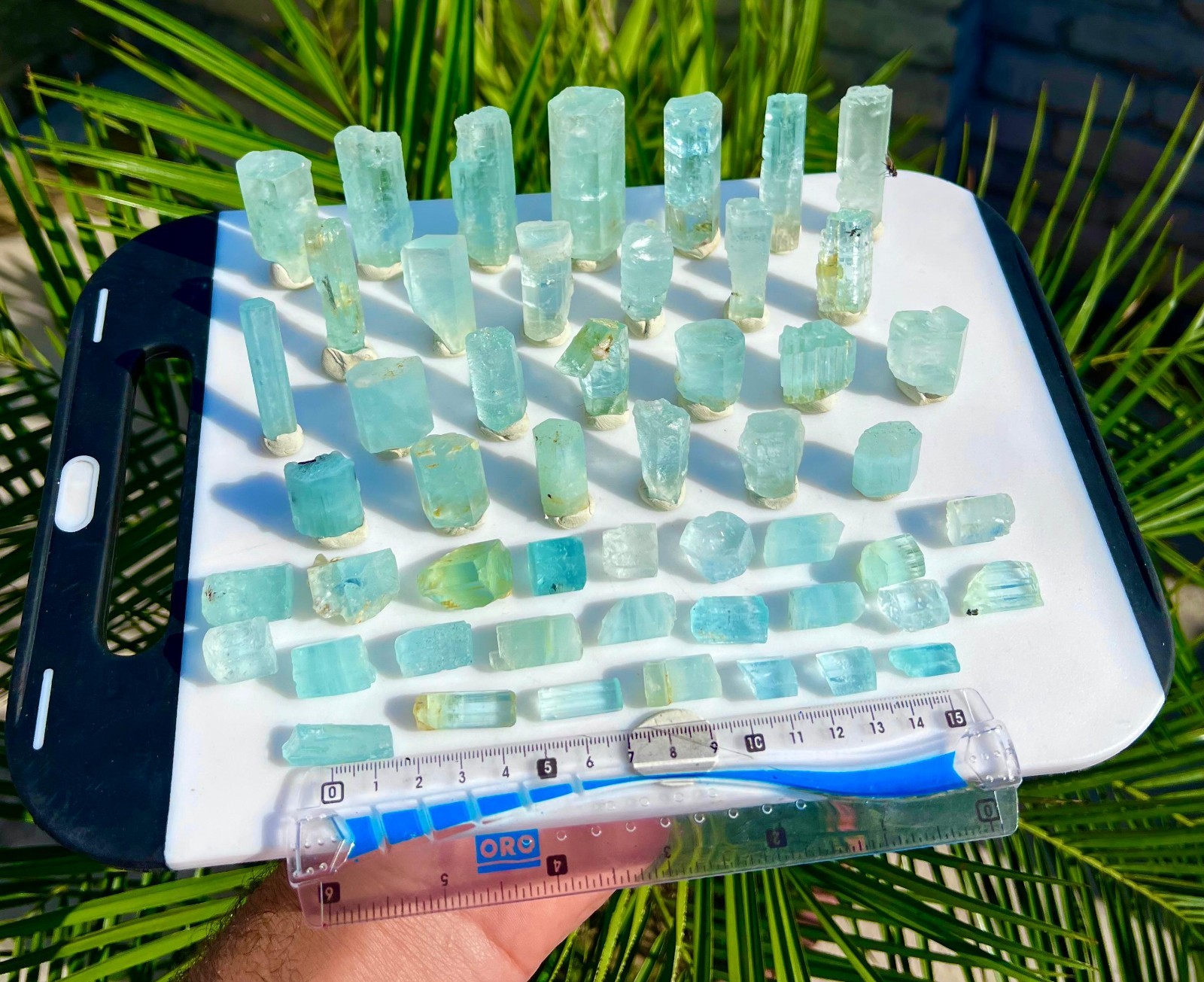 420 GM Natural Aquamarine Crystals Lot With Nice Colour & Size From Shigar