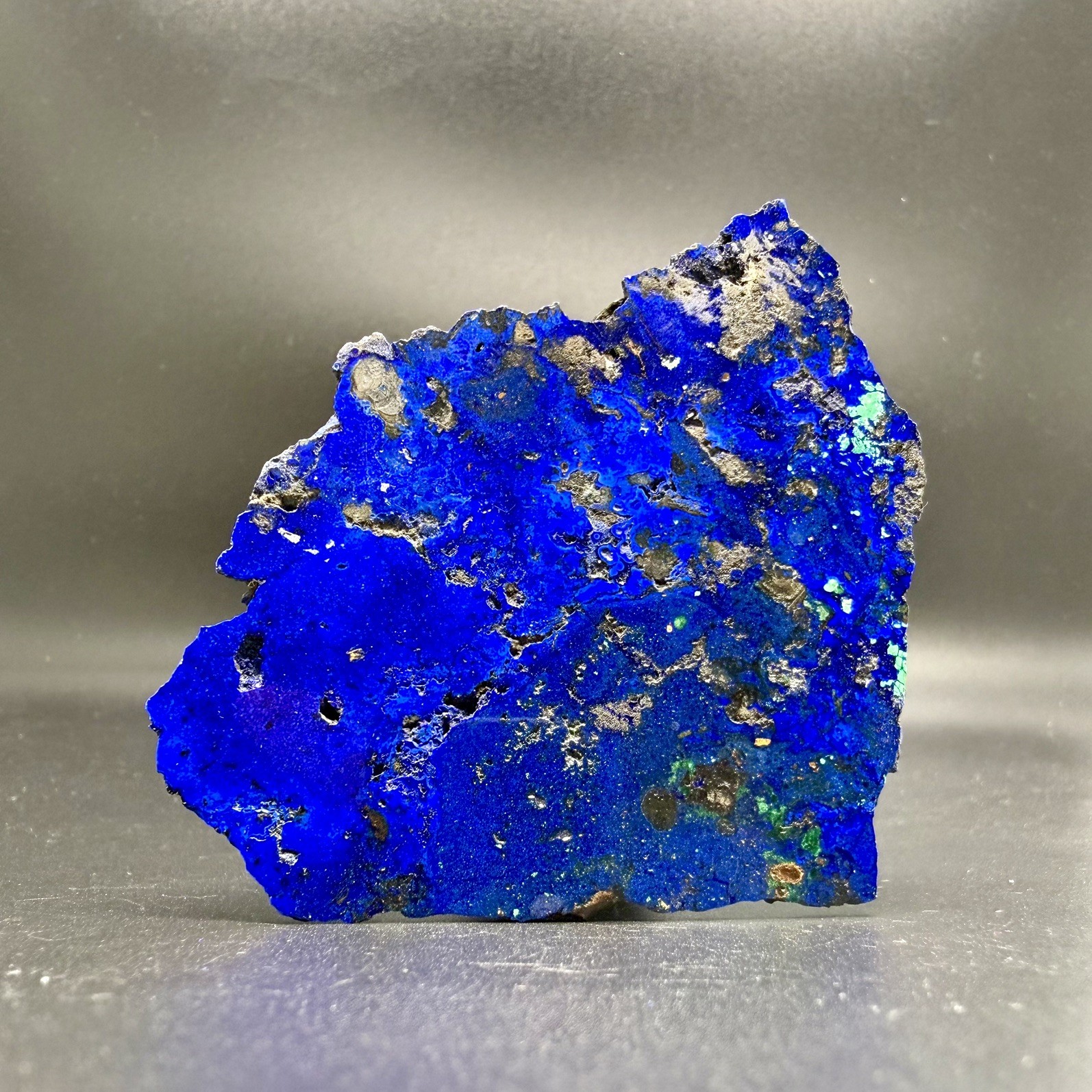 Natural Azurite Slice, Mineral Specimen – Altai Mountains, Siberia