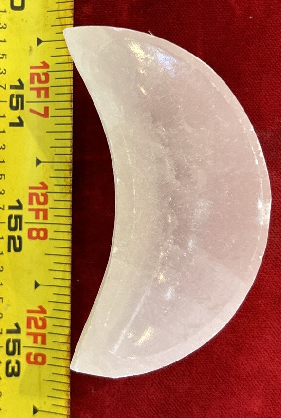 2 1/2 inch selenite moon shaped bowl