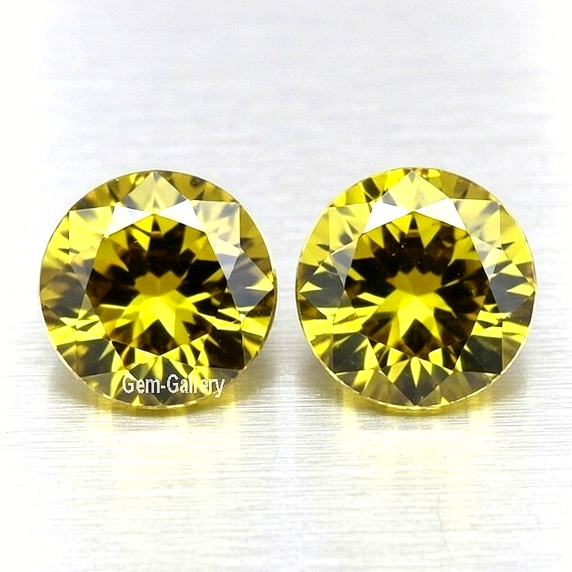 5.45 Ct 2 Pcs Natural D-Green Sapphire Pair Round Cut certified Loose Gemstone