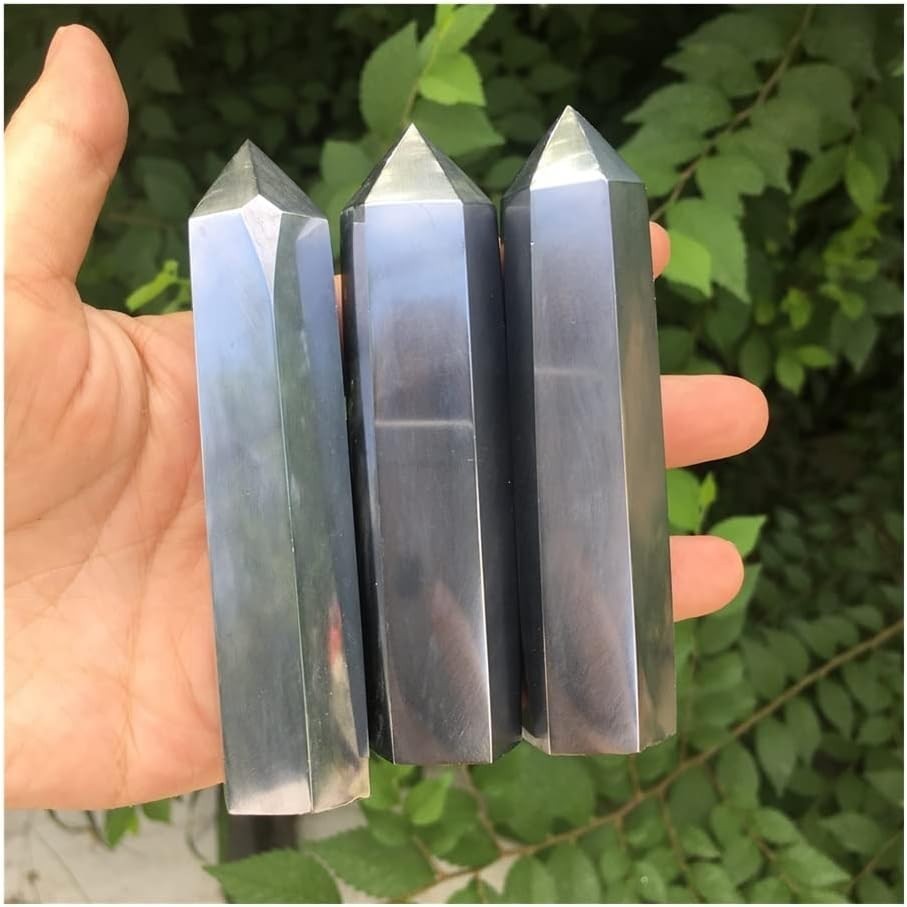 Natural Hematite Tower Point Healing Obelisk Crystal Mineral Specimen Home Decor
