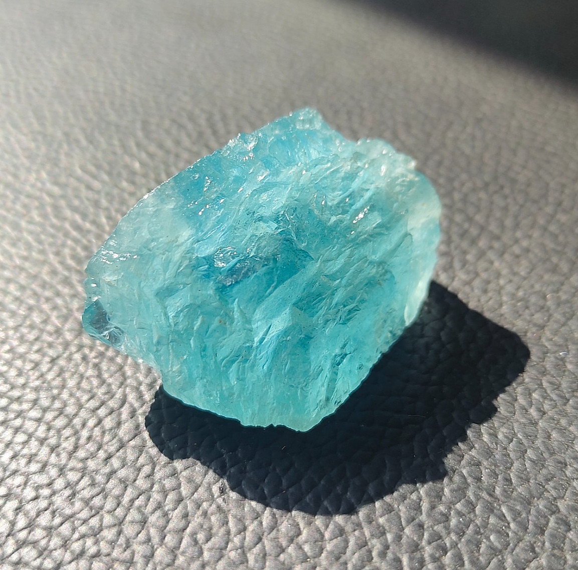27g Raw Blue-Green Aquamarine Beryl Natural Corrosion Crystal Rough Specimen