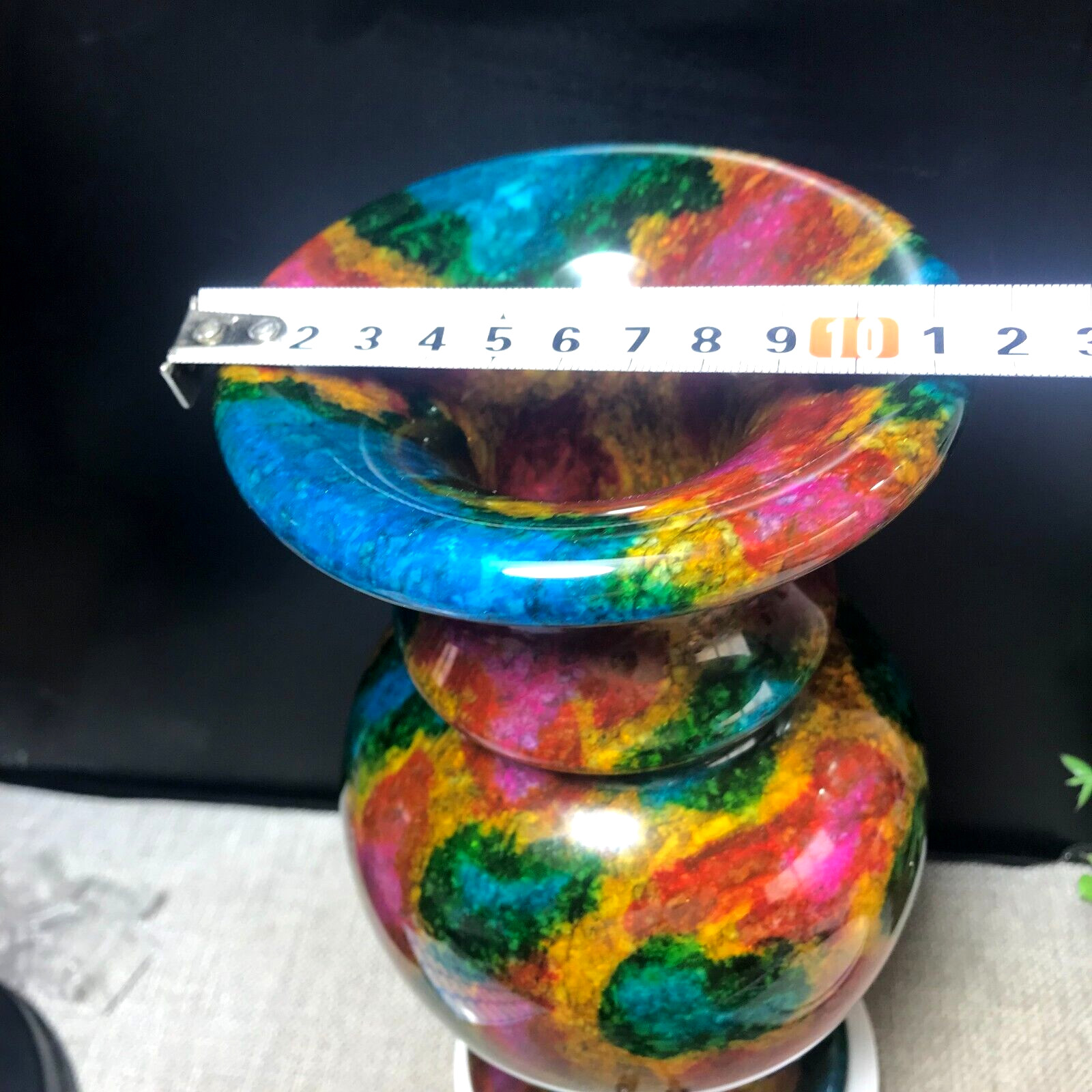 1PCS 3.2kg “Seven Colors Jade” Crystal Quartz Vase Specimen Collection