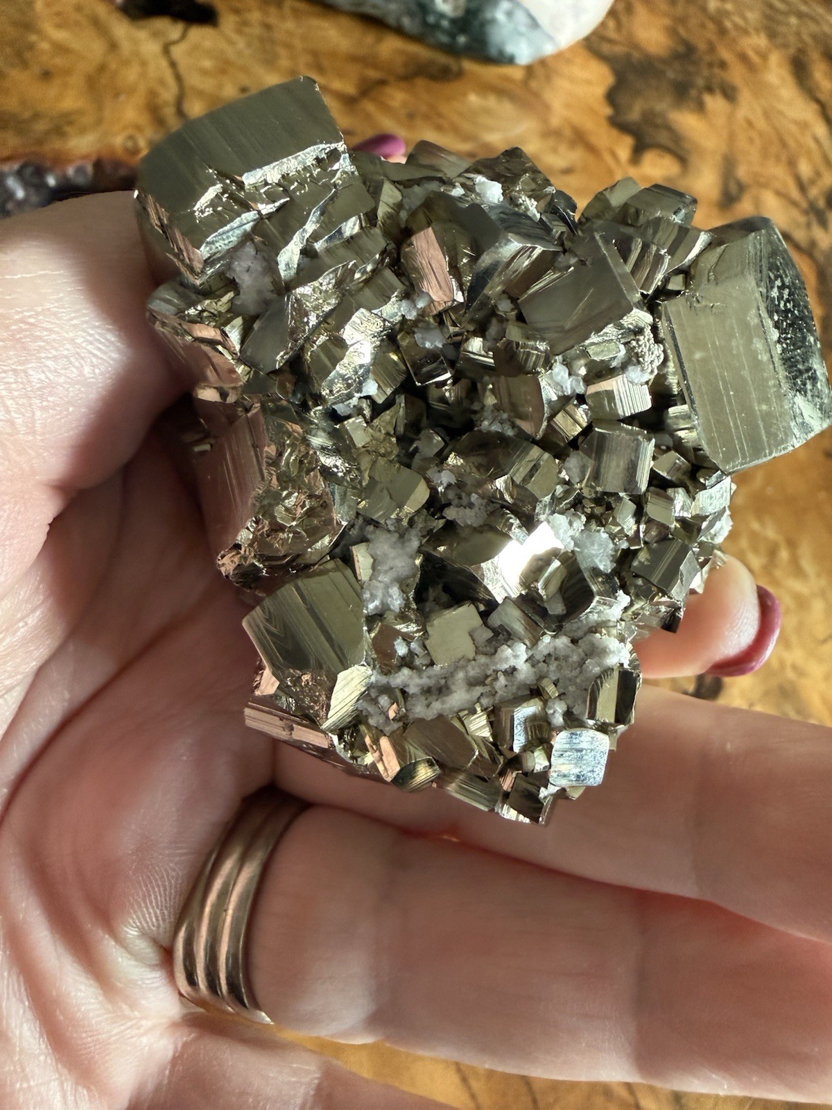 Cubic Pyrite Crystal Matrix 286g Peru