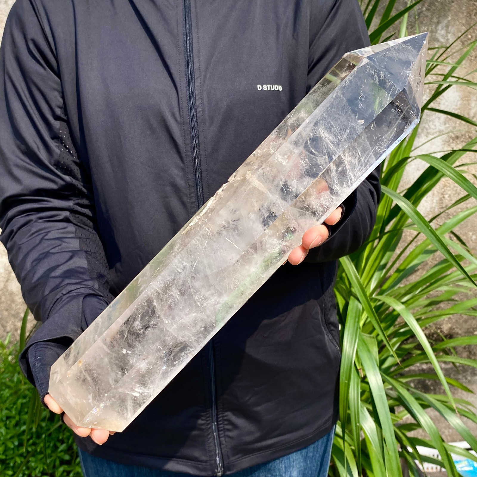 6.17LB Natural Clear Crystal Obelisk Quartz Energy Tower Point Reiki Healing Gem