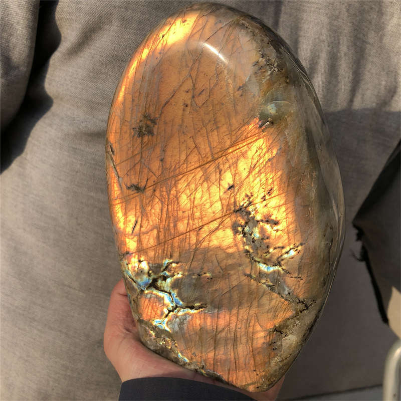 2.49kg Natural Labradorite Quartz Crystal Spectrolite Mineral Reiki healing