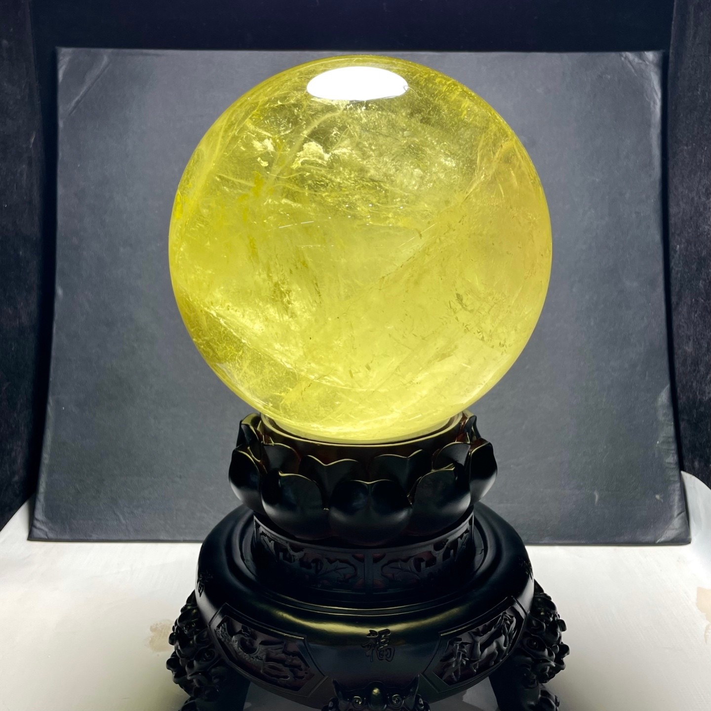 21LBTop Natural Citrine Sphere Quartz Crystals Reiki Ball Gems Decorate Gift