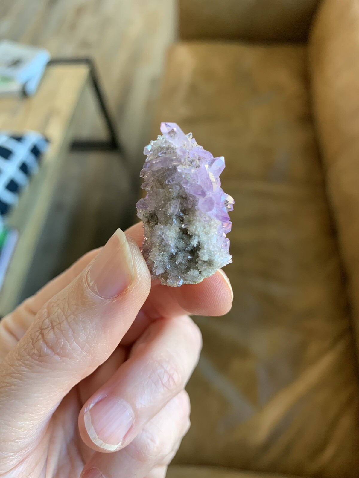 Vintage Mini Purple Lilac Amethyst Crystal Cluster, Veracruz Mexico