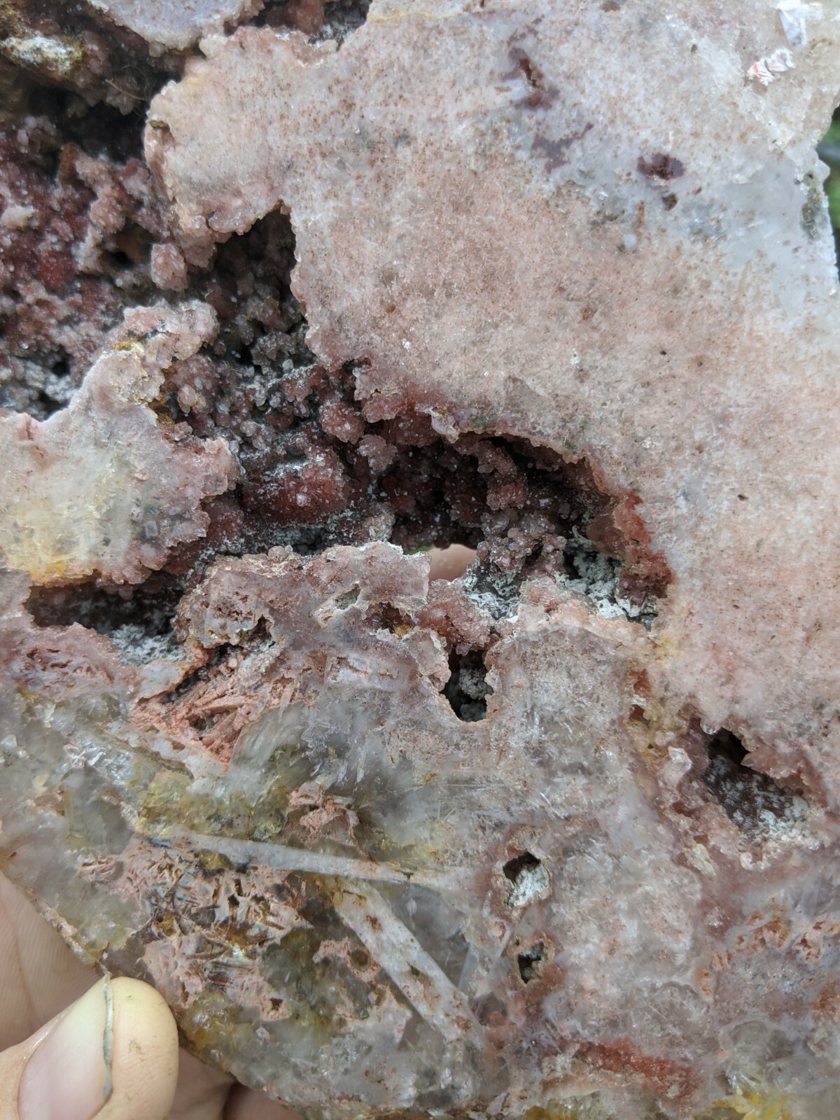 2.2lb Big Rose Pink Amethyst Crystal Cluster Display Quartz Geode