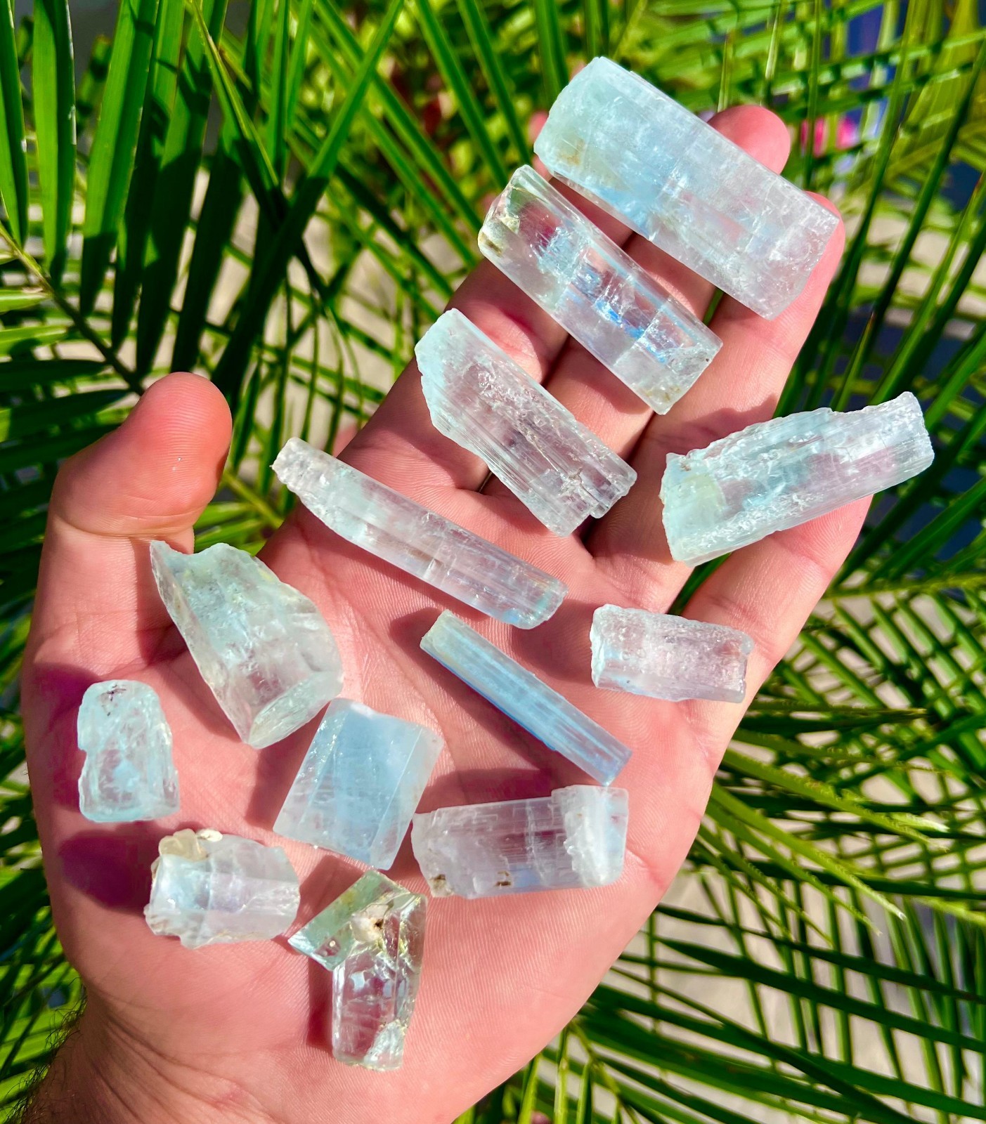 420 GM Natural Aquamarine Crystals Lot With Nice Colour & Size From Shigar