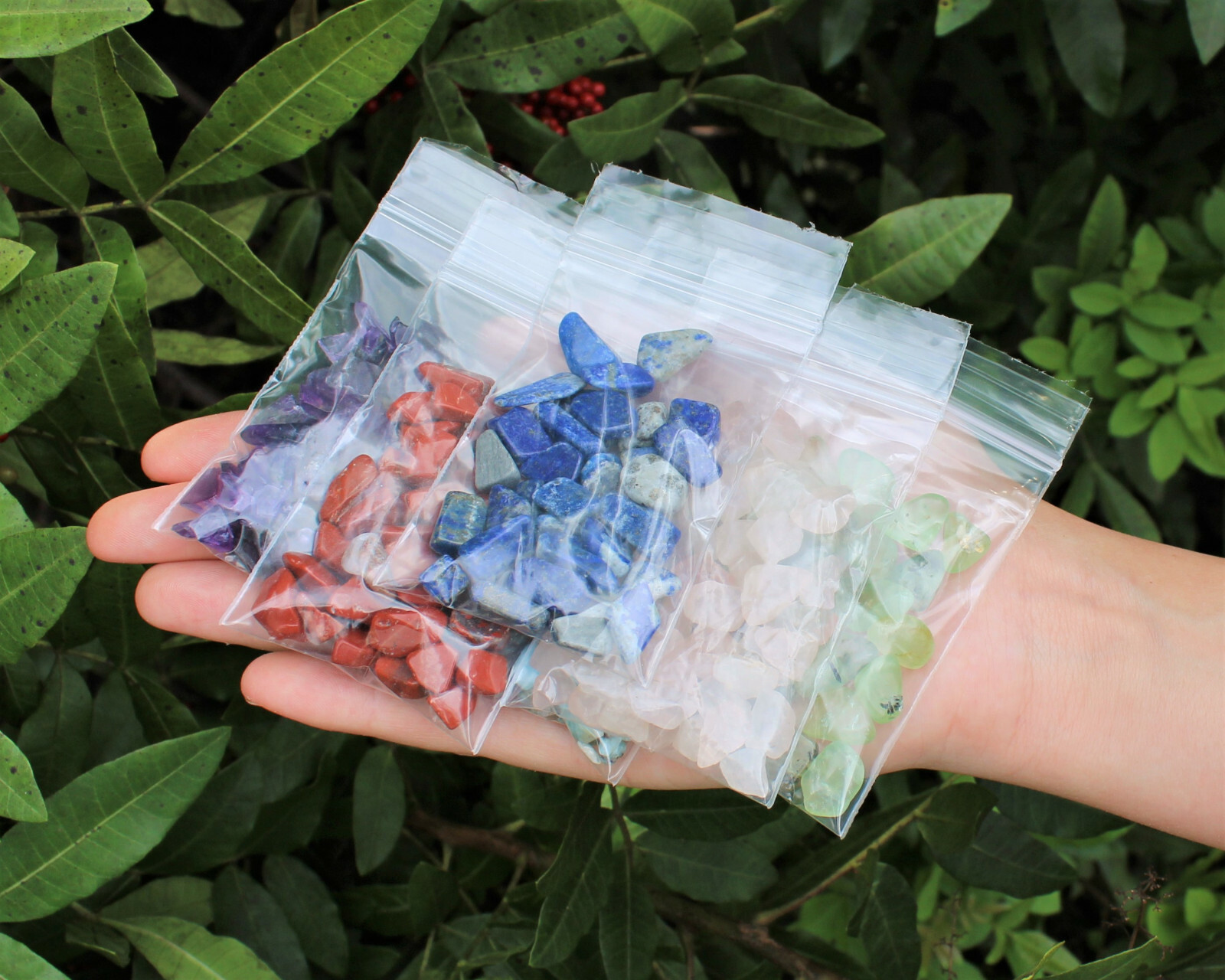 1/4 lb GEMSTONE Chips 3 – 15 mm Semi Tumbled Stones: Choose Type 4 oz Loose Bulk